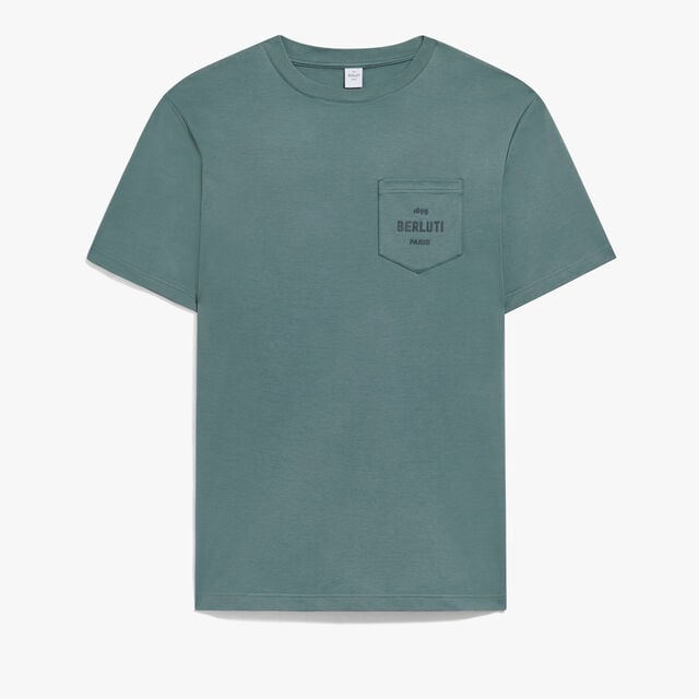 Pocket Logo T-shirt, STONE BLUE, hi-res 1
