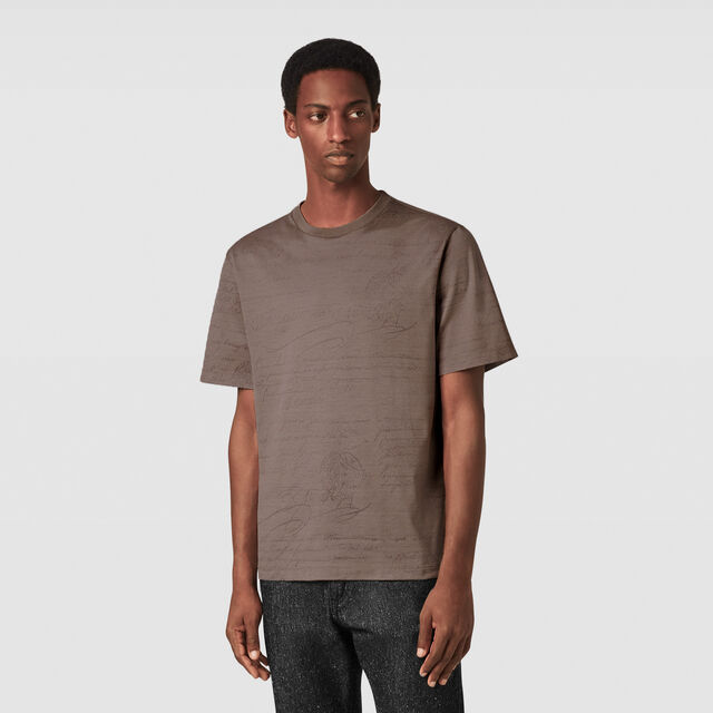 Scritto Pique T-shirt, TAUPE POWDER, hi-res 2