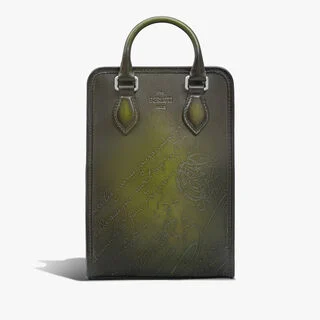 Premier Jour Gulliver Scritto Leather Messenger, NERO CAVIAR, hi-res