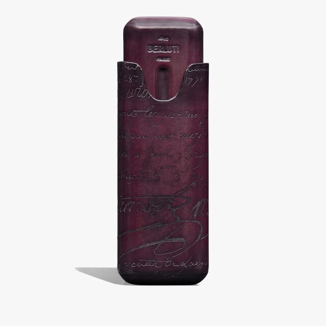 Scritto Leather Two-Cigar Case, GRAPES, hi-res 1