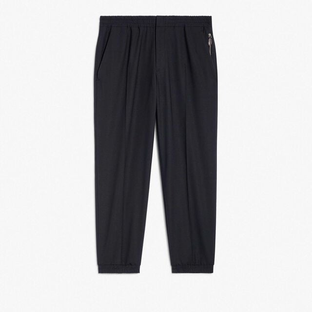 Stretch Wool Gabardine Jogpants, NERO BLUE, hi-res 1