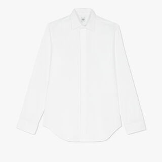 Cotton Double Cuffs Andy Shirt, BLANC OPTIQUE, hi-res