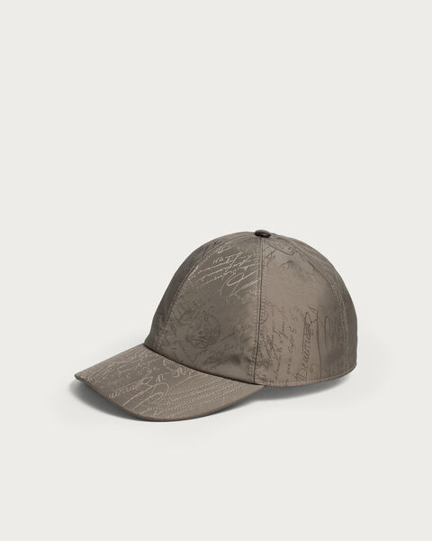 Scritto Pattern Baseball Cap, Sepia, hi-res
