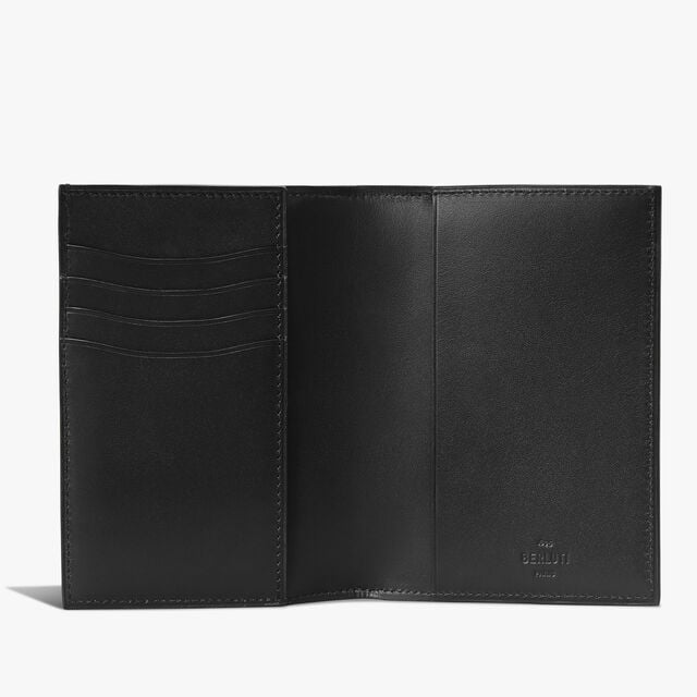 Escale Gradiant Scritto Leather Passport Holder, BLU MINERALE, hi-res 3