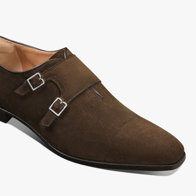Demesure Flex Camoscio Calf Leather Double Monk, PEPPER, hi-res 5