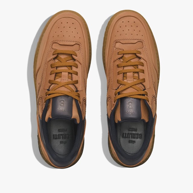 Playoff Nubuck Leather Sneaker, HAVANA, hi-res 3
