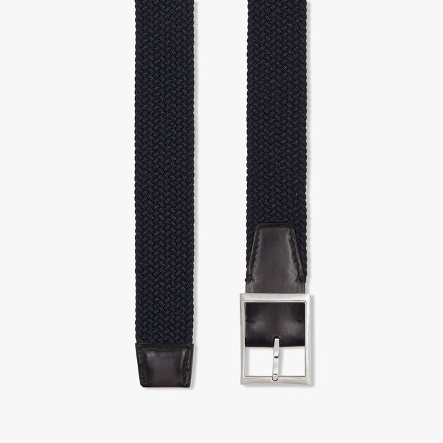 Ceinture Classic 35 MM En Tissu et Cuir, NAVY BLU, hi-res 2