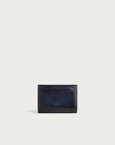 Imbuia Gaspard Card Holder, Nero Blu, hi-res