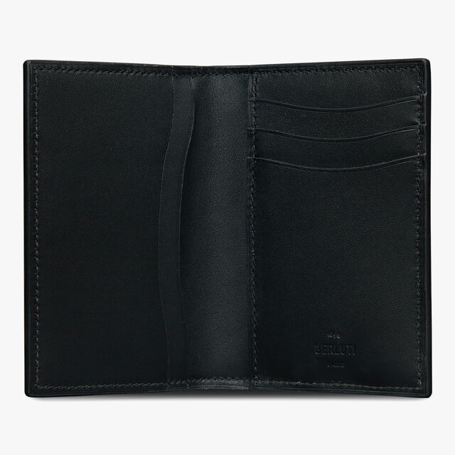 Jagua Scritto Leather Card Holder, ELEPHANT GREY, hi-res 3