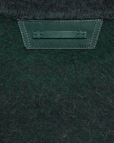 皮革细节磨砂Patina圆领衫, Green Patina, hi-res