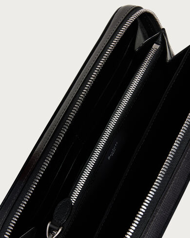 Itauba Wide Gradiant拉链手拿包, Grey Flanel, hi-res