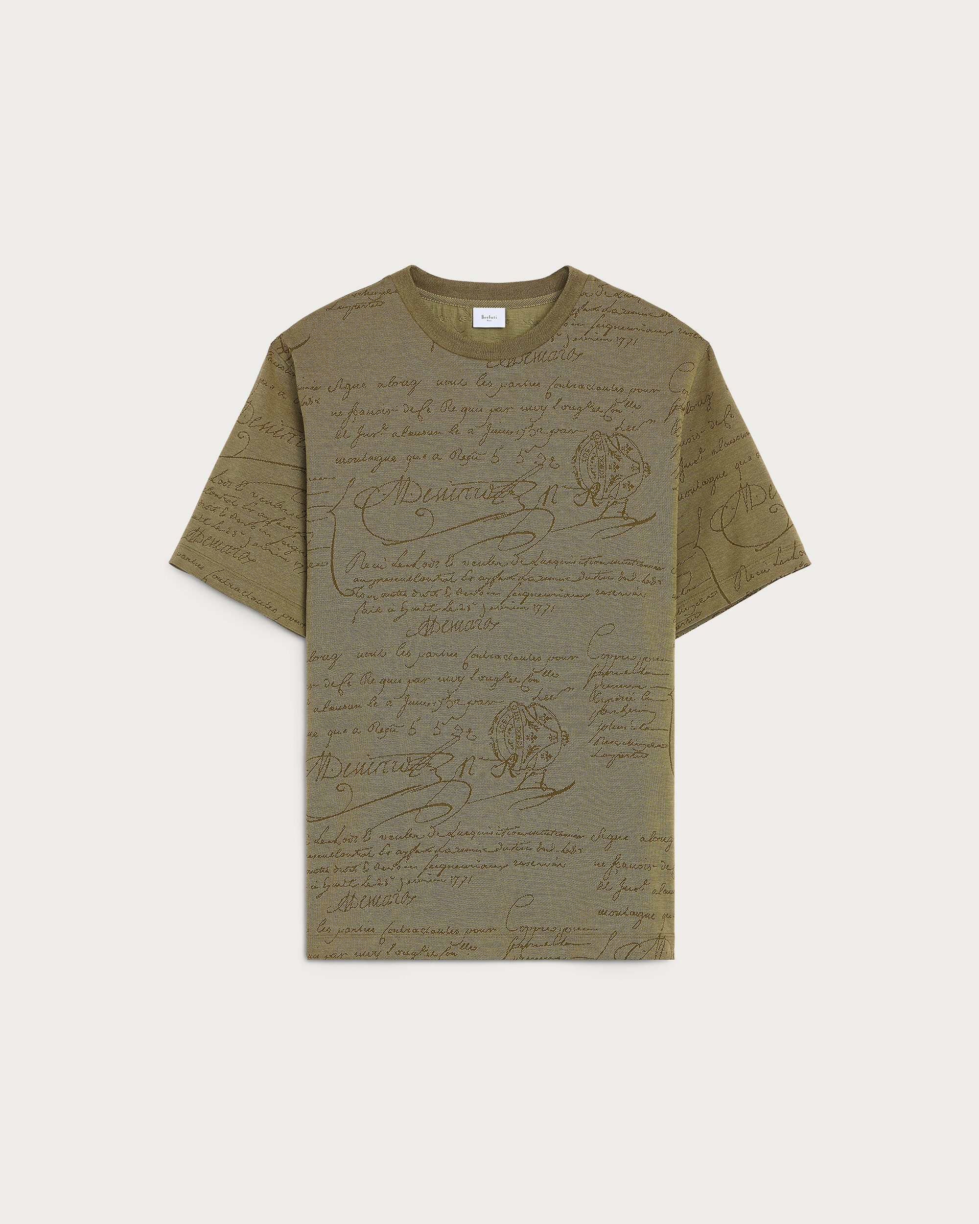 Scritto Piqu&eacute; T-shirt, Salvia, hi-res