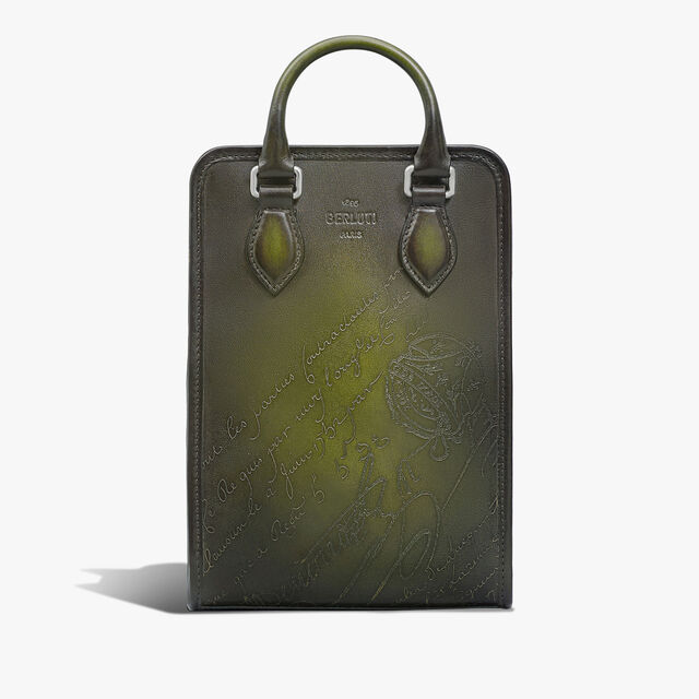 Premier Jour Gulliver Scritto Leather Messenger, NERO CAVIAR, hi-res 1