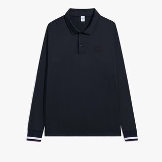 Golf Technical Long Sleeves Polo, COLD NIGHT BLUE, hi-res