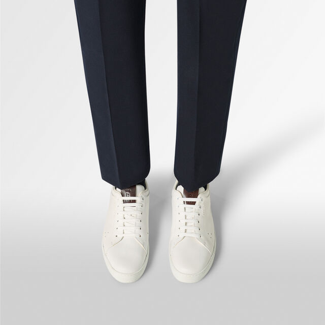 Playtime Calf Leather Sneaker, WHITE, hi-res 2