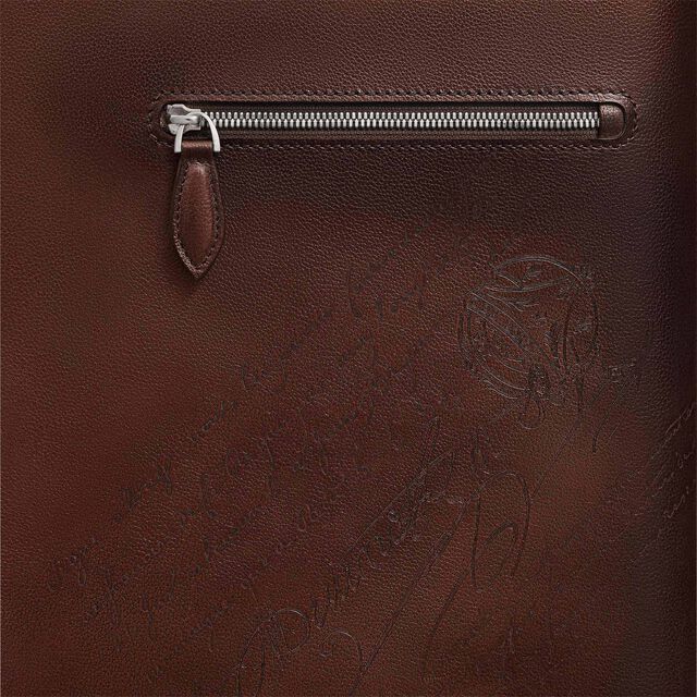 Formula 1005 Scritto图纹皮革拉杆箱, SOFT BROWN, hi-res 9