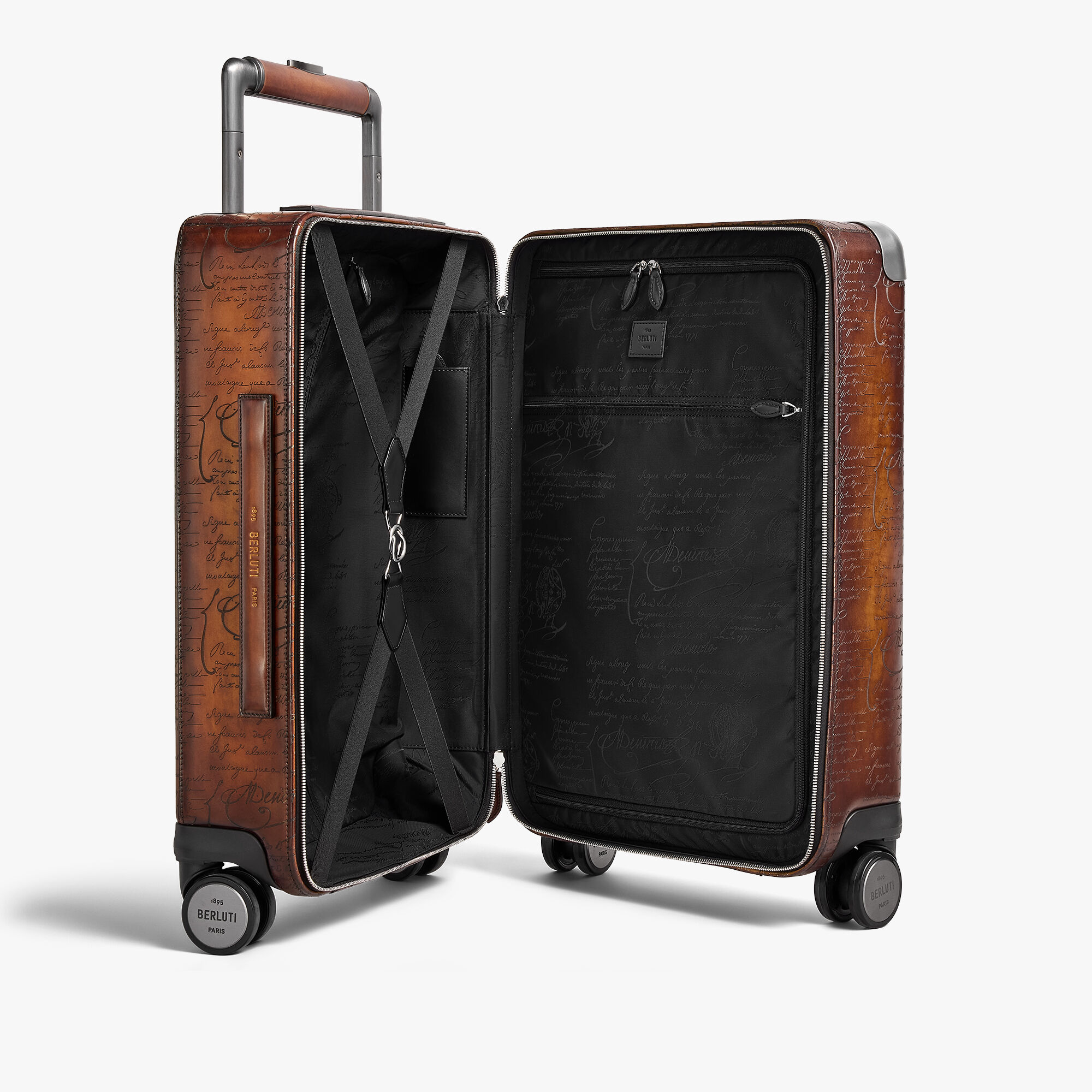 Formula 1005 Scritto Leather Rolling Suitcase | Berluti US