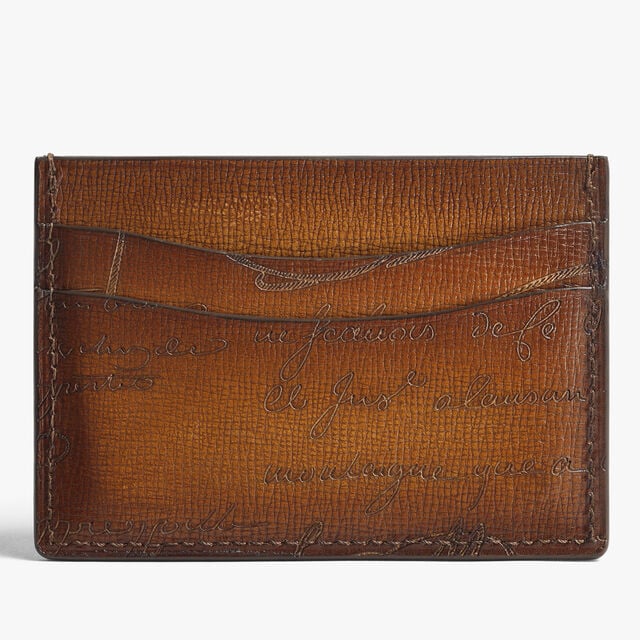 Bambou Gradiant Card Holder In Scritto Leather, FIAMMA, hi-res 2