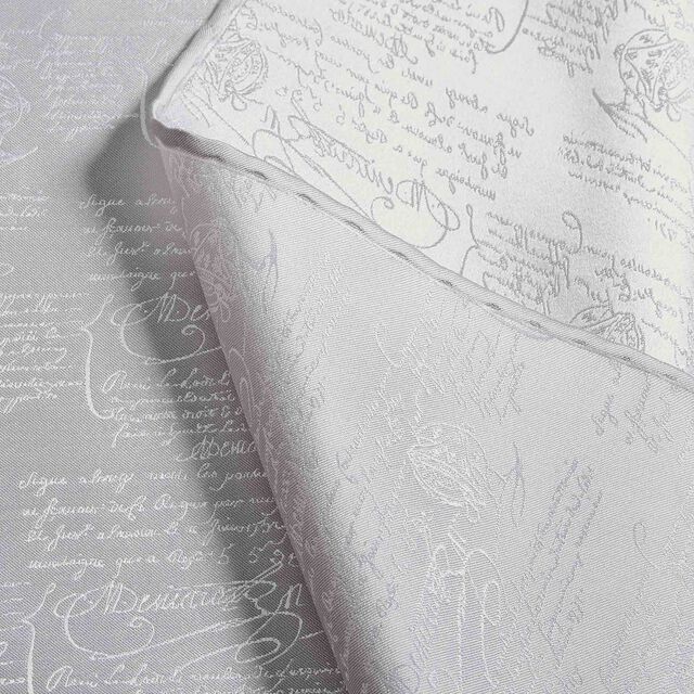 Silk Scritto Handkerchief, SOFT GREY, hi-res 2