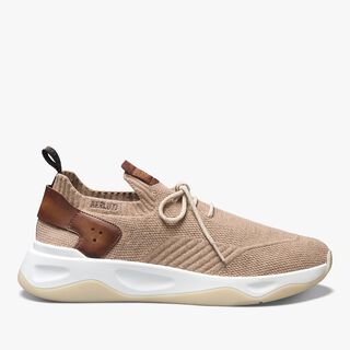 Shadow Cashmere And Leather Sneaker, BEIGE, hi-res
