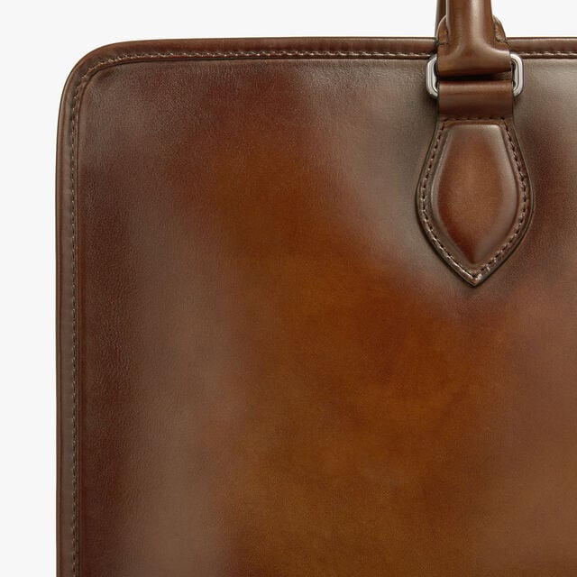 Cartable Deux Jours En Cuir Scritto, CACAO INTENSO, hi-res 6