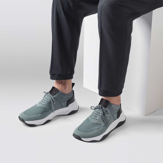 Shadow Knit And Lagoon Calf Sneaker, STONE DENIM, hi-res 8