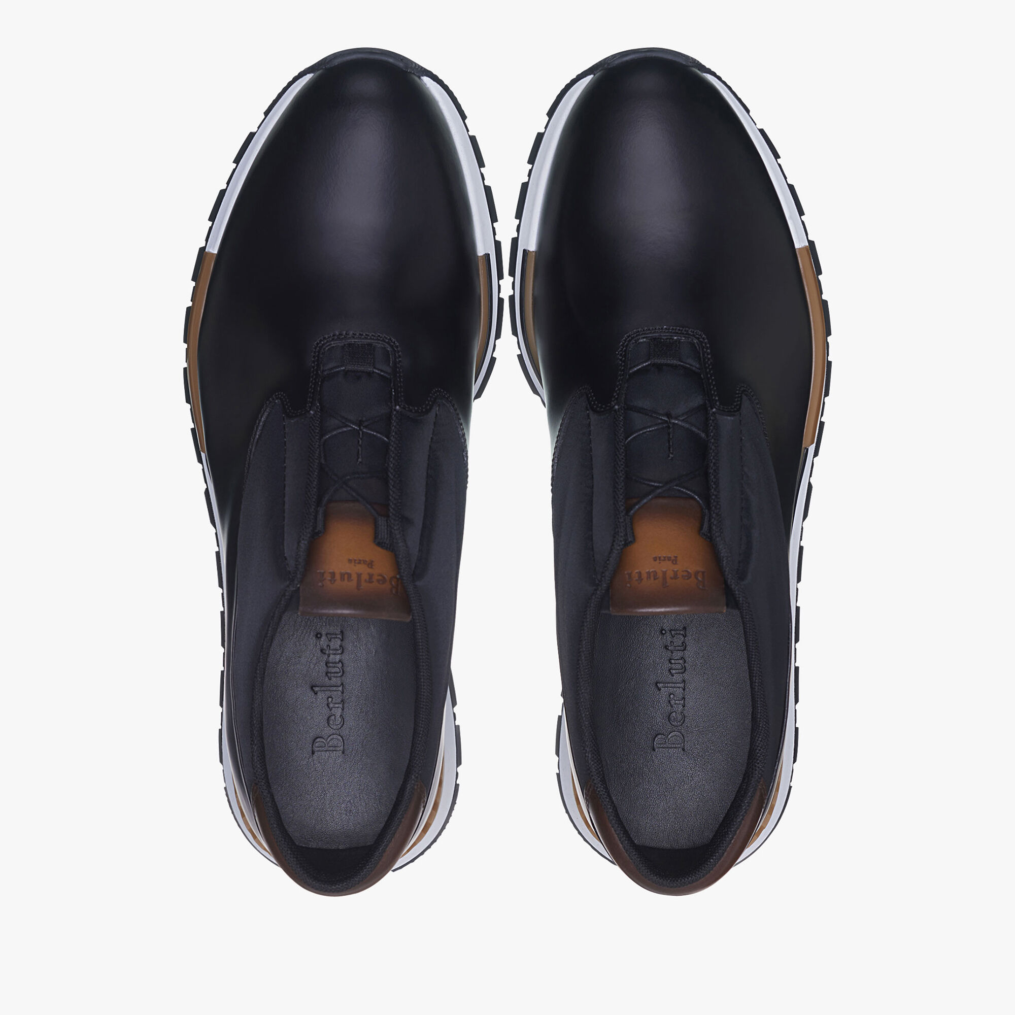 Fast Track Torino Glazed Calf Leather Sneaker, NERO, hi-res 3
