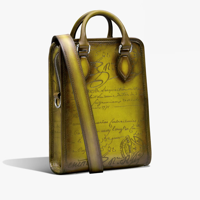 Sac Bandoulière Premier Jour Gulliver En Cuir Scritto, JUNGLE GREEN, hi-res 2