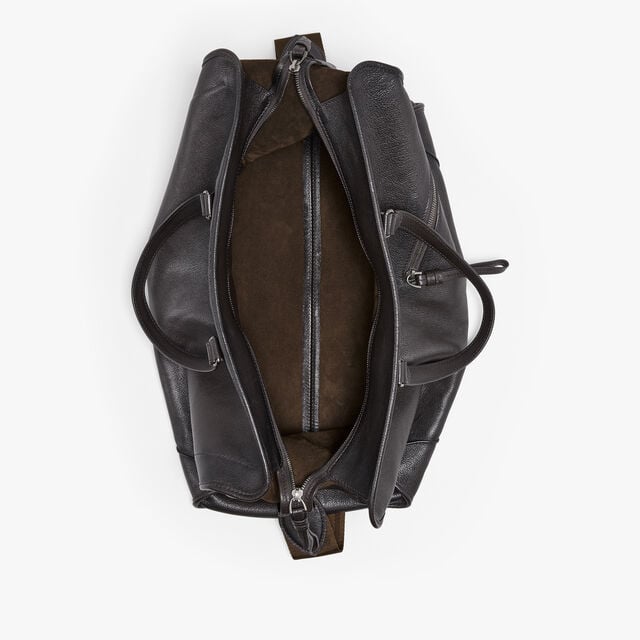 Overnight Travel Bag In Leather, DARK BROWN, hi-res 9