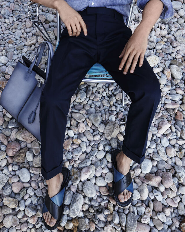 Luti 38 Leather Tote Bag, LIGHT ALUMINIO, hi-res 2