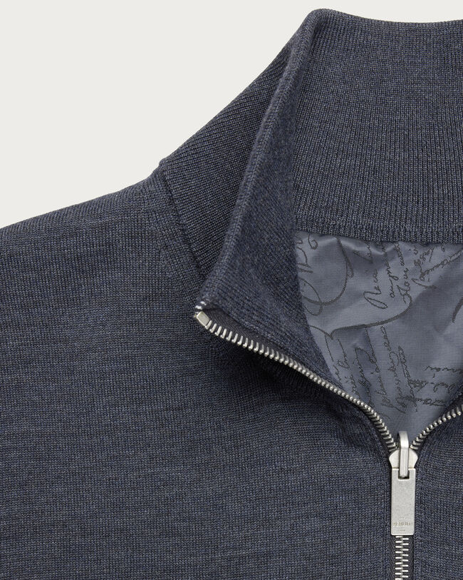 Reversible Blouson with Leather Detail, Purple Cloud, hi-res