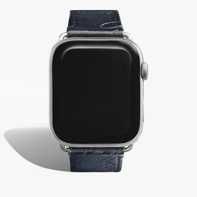 アップル ウォッチ ブレスレット スクリットレザー, INDIGO DENIM, hi-res 1