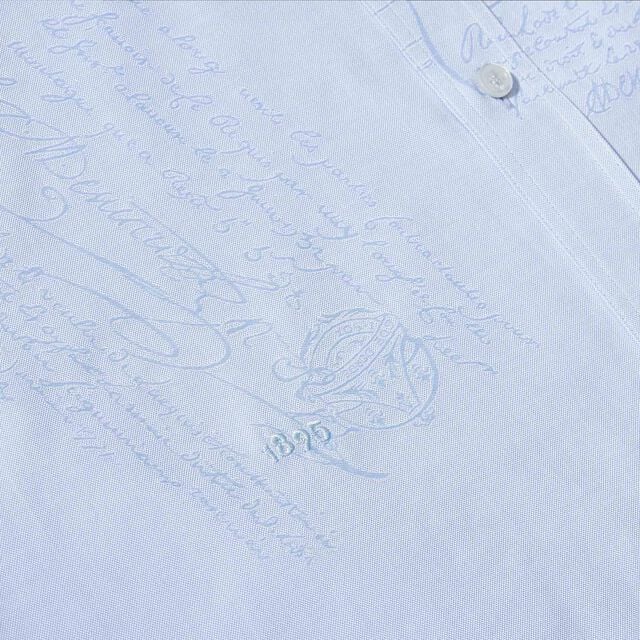 Chemise À Col Boutonné En Coton Scritto, SKY BLUE, hi-res 5