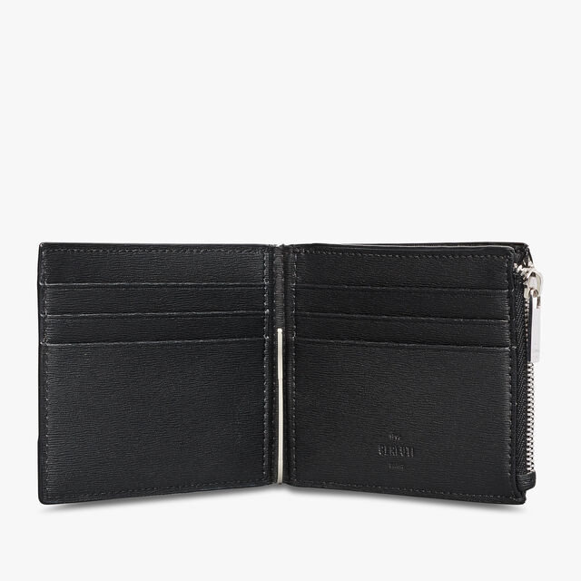 Clip Canvas and Leather Wallet, BLACK + TDM INTENSO, hi-res 3