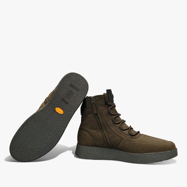 Outdoor Nubuck Leather Boot, MILITARI GREEN, hi-res 4