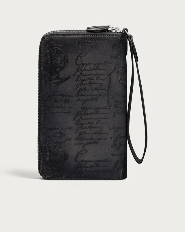 Tali Maxi Zipped Pouch, Nero Grigio, hi-res