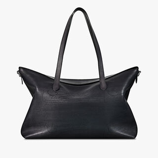 Late Hour Scritto Soft Leather Shopper, NERO GRIGIO, hi-res