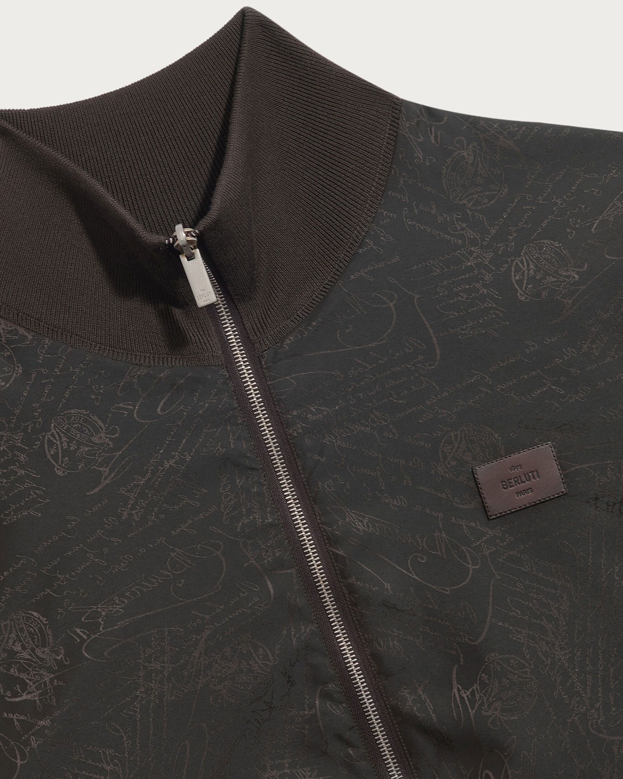 Reversible Blouson with Leather Detail, Earth Brown, hi-res