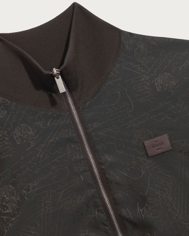 Reversible Blouson with Leather Detail, Earth Brown, hi-res