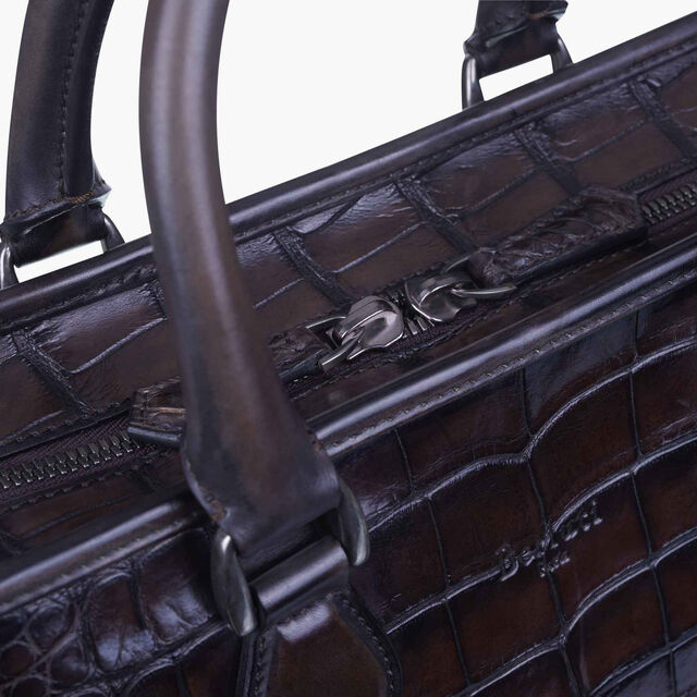 Un Jour Medium Alligator Leather Briefcase, TDM, hi-res 5