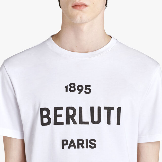 Regular Fit Cotton Jersey T Shirt With Embroidered Logo Berluti