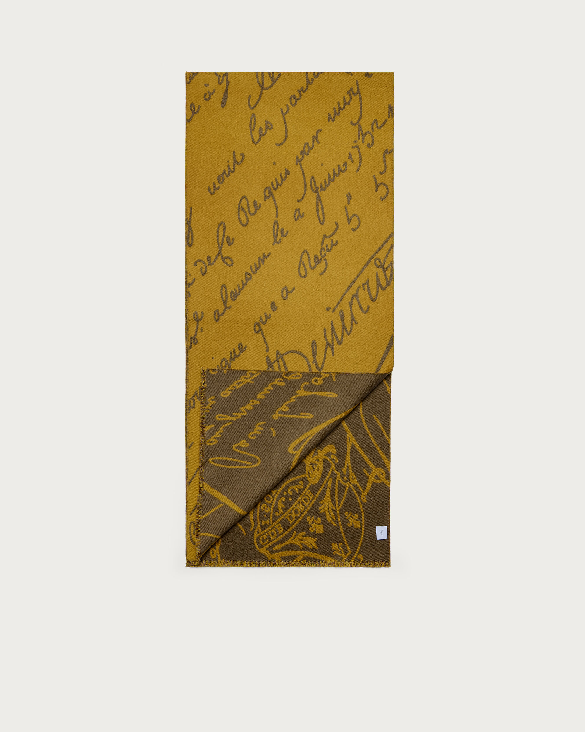 Scritto Pattern Scarf, Cumin, hi-res