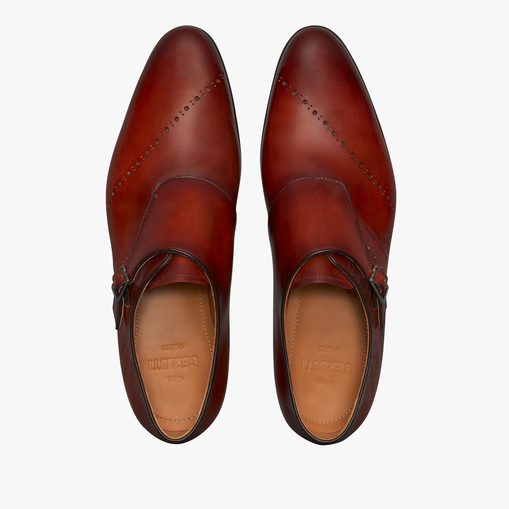 Galet Scritto Leather Monk Shoe, TERRA DI SIENNA, hi-res 3