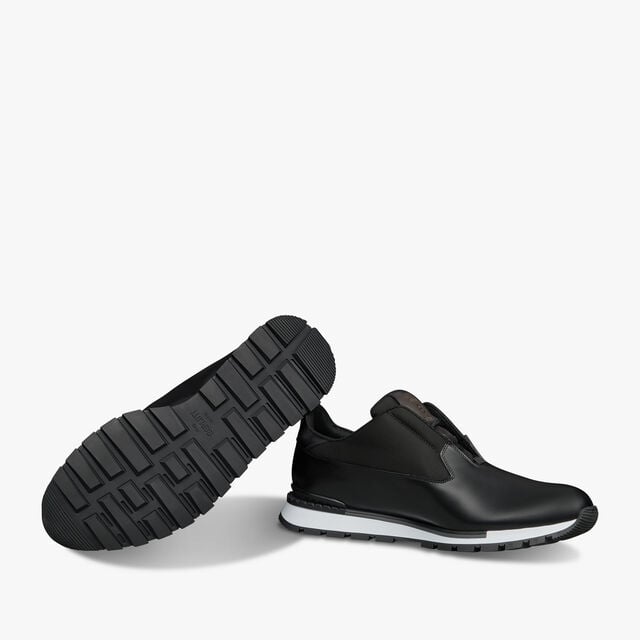 Sneaker Fast Track En Cuir Et Nylon, BLACK, hi-res 4