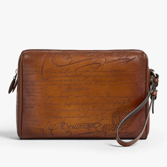 Rosewood Scritto Leather Pouch, FIAMMA, hi-res 2