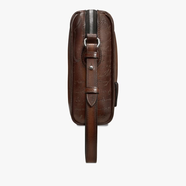 Rosewood Scritto Leather Pouch, CACAO INTENSO, hi-res 4