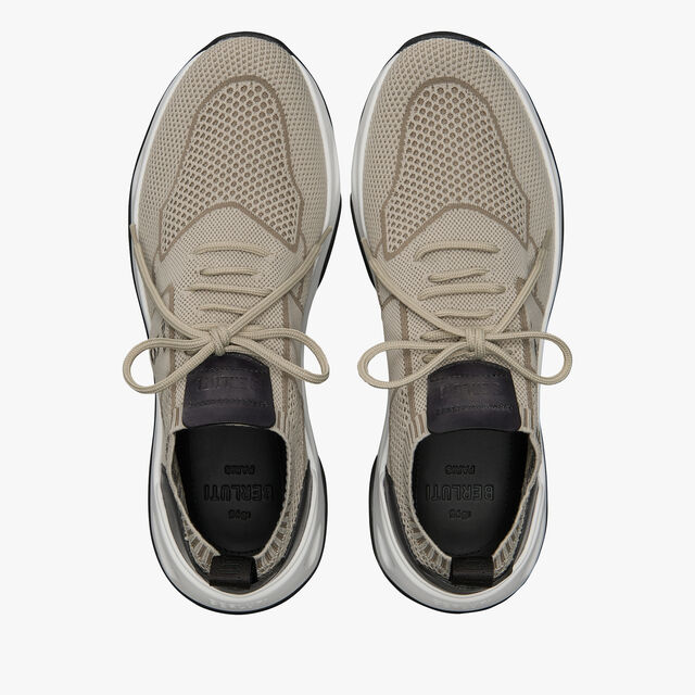 Shadow Knit And Leather Sneaker, SAND, hi-res 3