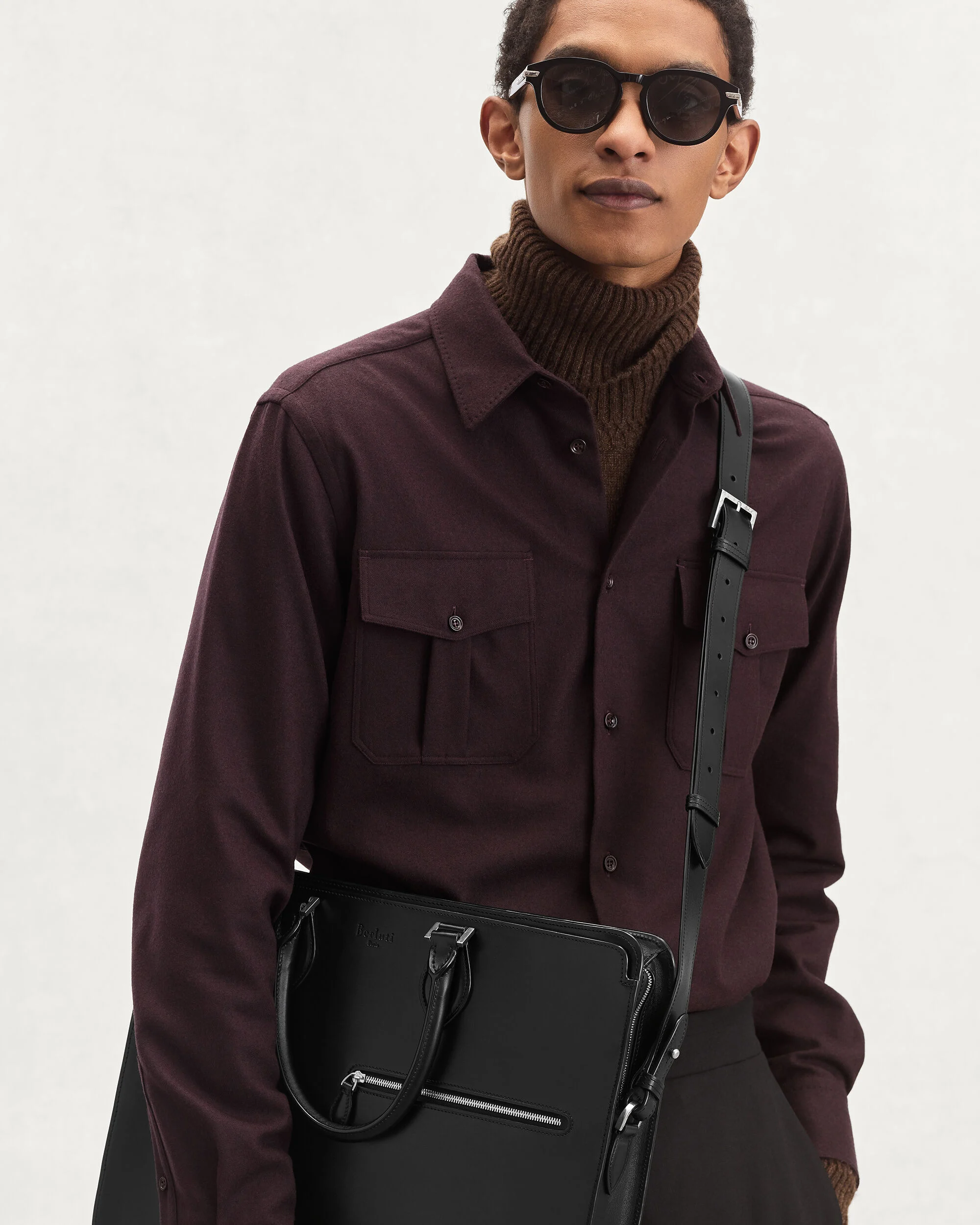 Un Jour Briefcase, Black, hi-res