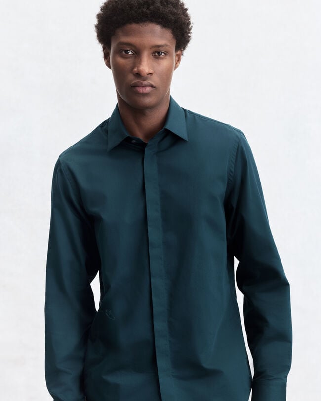 Andy Shirt with Alessandro Embroidery, Nero Blue, hi-res