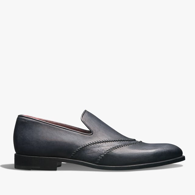 Rapiécé-Reprisé Scritto Leather Slipper, LUNA PIENA, hi-res 7